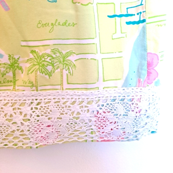 Lilly Pulitzer Skirt Via Lilly Palm Beach Map Lace Size 6 Cotton - Picture 3 of 6